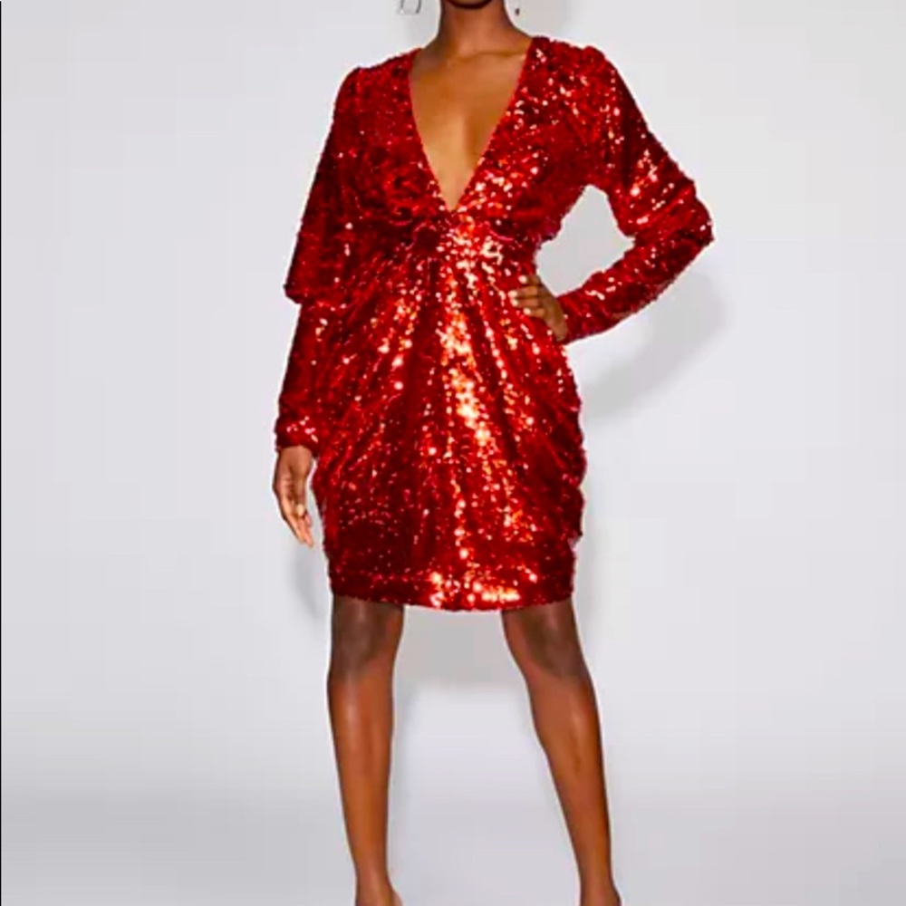 Red Sequin Dress